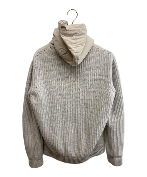HERNO（ヘルノ）HERNO (ヘルノ) ナイロンストレッチ切り替え撥水 ハイブリッドブルゾン アイボリー サイズ:SIZE46の古着・服飾アイテム