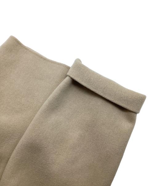 GALERIE VIE（ギャルリーヴィー）GALERIE VIE (ギャルリーヴィー) ウールダブルフェイス ダブルブレストノーカラーコート ベージュ サイズ:SIZE36の古着・服飾アイテム