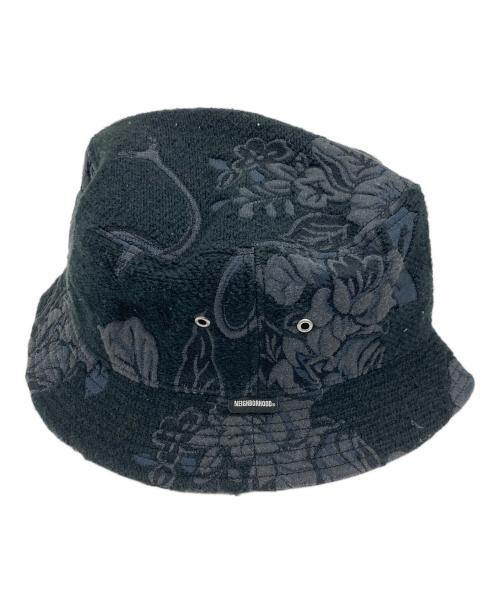 NEIGHBORHOOD（ネイバーフッド）NEIGHBORHOOD (ネイバーフッド) JQ BUCKET HAT/ジャカードバケットハット ブラックの古着・服飾アイテム