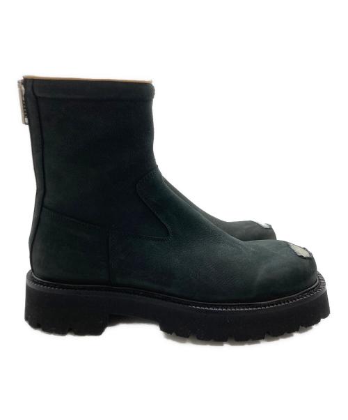 MM6 Maison Margiela（エムエムシックスメゾンマルジェラ）MM6 Maison Margiela (エムエムシックスメゾンマルジェラ) トゥダメージ加工ハイカットブーツ ブラック サイズ:SIZE42の古着・服飾アイテム