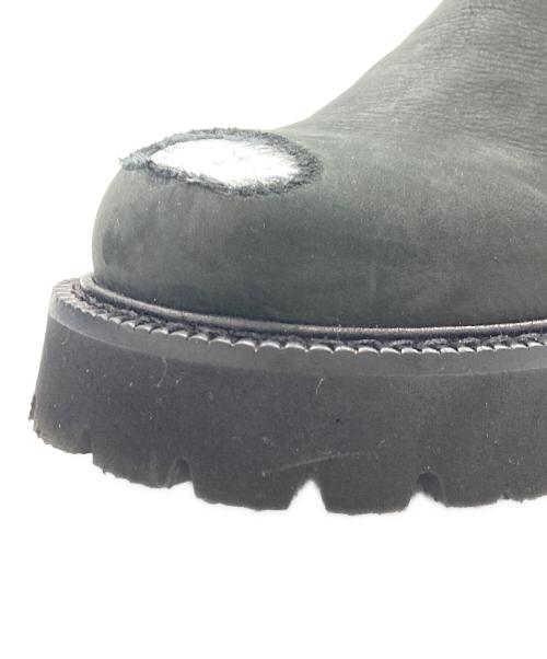 MM6 Maison Margiela（エムエムシックスメゾンマルジェラ）MM6 Maison Margiela (エムエムシックスメゾンマルジェラ) トゥダメージ加工ハイカットブーツ ブラック サイズ:SIZE42の古着・服飾アイテム