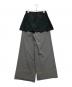 PRANK PROJECT (プランクプロジェクト) Layered Wide Pants ブラック×グレー サイズ:SIZE36：9000円