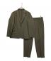 green label relaxing（グリーンレーベルリラクシング）の古着「ホームスパン ナロー ジャケット セットアップ」｜カーキ