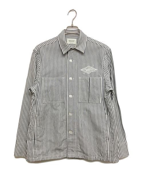 beautiful people（ビューティフルピープル）beautiful people (ビューティフルピープル) emb shirt blouson グレー×ホワイト サイズ:SIZE 38の古着・服飾アイテム