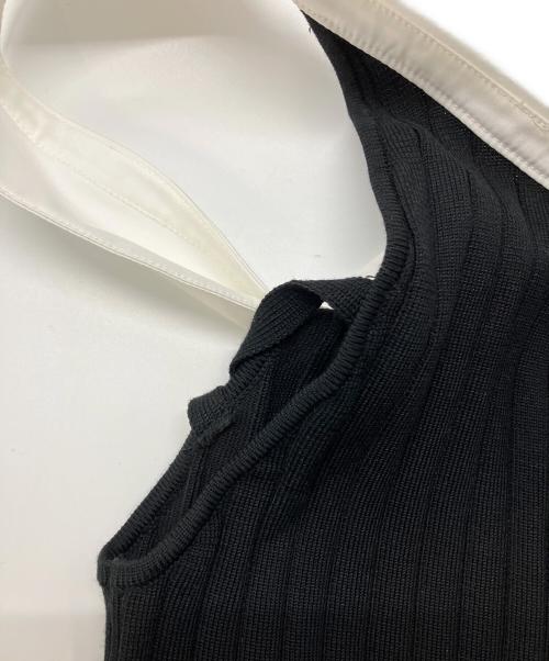 THEREDTHREAD（ザレッドスレッド）THEREDTHREAD (ザレッドスレッド) S oneshoulder shirt knit dress ブラック サイズ:SIZE Freeの古着・服飾アイテム
