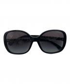 CHANELシャネル）の古着「ココマークチェーンテンプルサングラス」｜ブラック