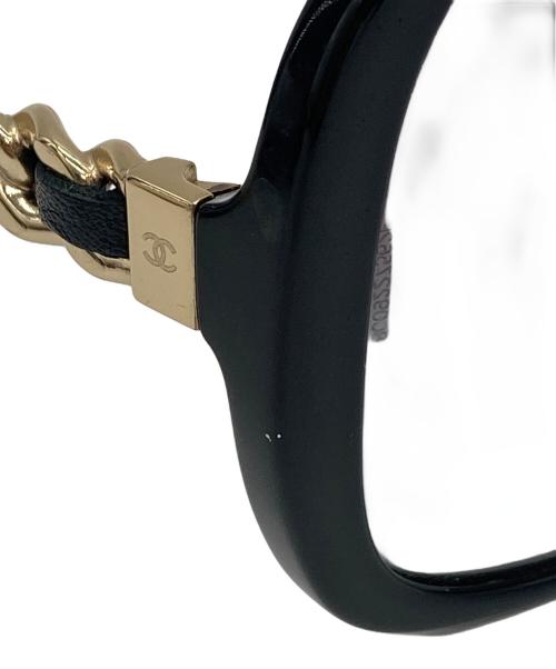 CHANEL（シャネル）CHANEL (シャネル) ココマークチェーンテンプルサングラス ブラック サイズ:57□17 140の古着・服飾アイテム