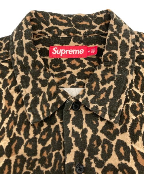 SUPREME（シュプリーム）Supreme (シュプリーム) FLANNEL PAJAMA SHIRT -Leopard ブラウン サイズ:SIZE XLの古着・服飾アイテム