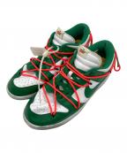 NIKE×OFFWHITEナイキ×オフホワイト）の古着「DUNK LOW LTHR」｜グリーン