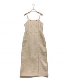 JUSGLITTY（ジャスグリッティー）の古着「テーラリングキャミワンピース」｜ベージュ