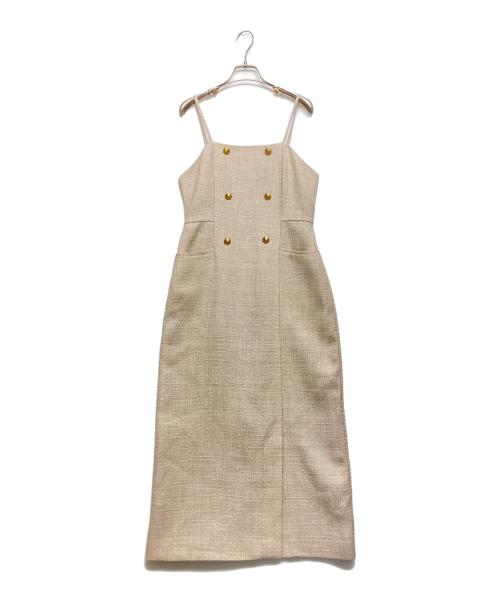 JUSGLITTY（ジャスグリッティー）JUSGLITTY (ジャスグリッティー) テーラリングキャミワンピース ベージュ サイズ:SIZE 2の古着・服飾アイテム