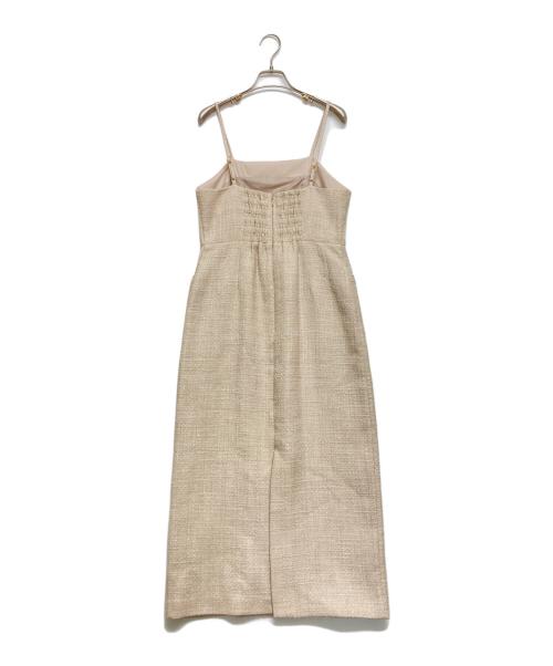 JUSGLITTY（ジャスグリッティー）JUSGLITTY (ジャスグリッティー) テーラリングキャミワンピース ベージュ サイズ:SIZE 2の古着・服飾アイテム