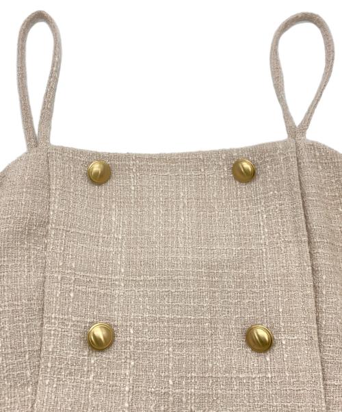 JUSGLITTY（ジャスグリッティー）JUSGLITTY (ジャスグリッティー) テーラリングキャミワンピース ベージュ サイズ:SIZE 2の古着・服飾アイテム