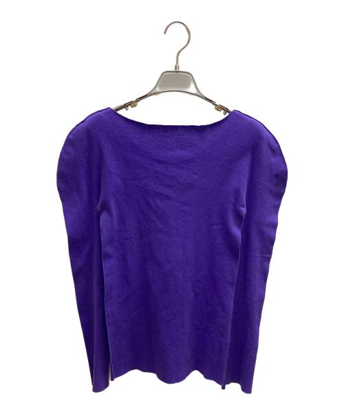 A-POC INSIDE ISSEY MIYAKE（エーポックインサイド イッセイミヤケ）A-POC INSIDE ISSEY MIYAKE (エーポックインサイド イッセイミヤケ) パワーショルダー ニット パープル サイズ:SIZE2の古着・服飾アイテム