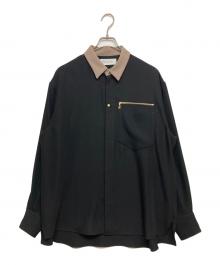 CULLNI（クルニ）の古着「Bi Color Doule Pocket Shirt」｜ブラック