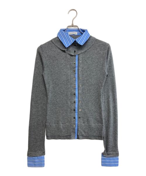 MAISON SPECIAL（メゾンスペシャル）MAISON SPECIAL (メゾンスペシャル) 2way Shirt Knit Docking Tops グレー サイズ:SIZE FREE 未使用品の古着・服飾アイテム