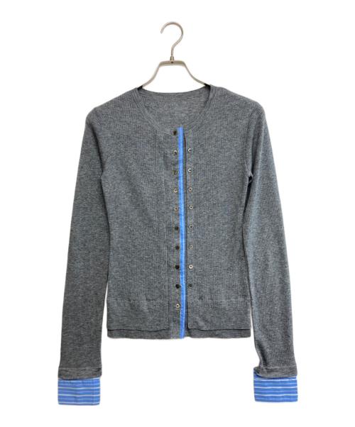 MAISON SPECIAL（メゾンスペシャル）MAISON SPECIAL (メゾンスペシャル) 2way Shirt Knit Docking Tops グレー サイズ:SIZE FREE 未使用品の古着・服飾アイテム