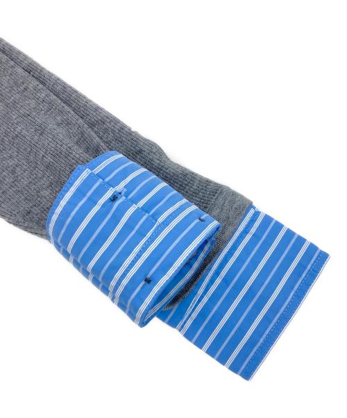 MAISON SPECIAL（メゾンスペシャル）MAISON SPECIAL (メゾンスペシャル) 2way Shirt Knit Docking Tops グレー サイズ:SIZE FREE 未使用品の古着・服飾アイテム