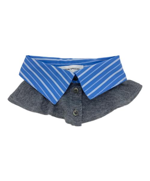 MAISON SPECIAL（メゾンスペシャル）MAISON SPECIAL (メゾンスペシャル) 2way Shirt Knit Docking Tops グレー サイズ:SIZE FREE 未使用品の古着・服飾アイテム
