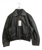 MAISON SPECIALメゾンスペシャル）の古着「Real Leather Zip Blouson」｜ブラック