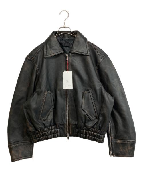 MAISON SPECIAL（メゾンスペシャル）MAISON SPECIAL (メゾンスペシャル) Real Leather Zip Blouson ブラック サイズ:SIZE FREE 未使用品の古着・服飾アイテム