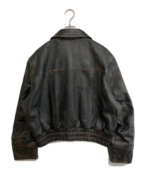 MAISON SPECIAL（メゾンスペシャル）MAISON SPECIAL (メゾンスペシャル) Real Leather Zip Blouson ブラック サイズ:SIZE FREE 未使用品の古着・服飾アイテム