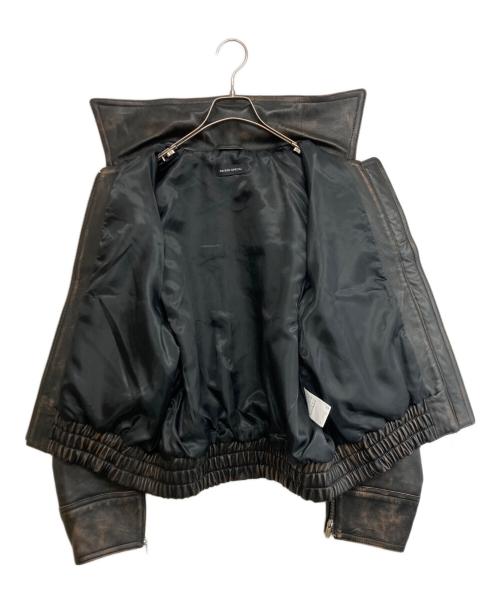 MAISON SPECIAL（メゾンスペシャル）MAISON SPECIAL (メゾンスペシャル) Real Leather Zip Blouson ブラック サイズ:SIZE FREE 未使用品の古着・服飾アイテム