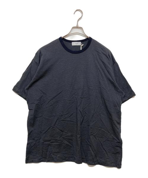 Graphpaper（グラフペーパー）Graphpaper (グラフペーパー) Narrow Border S/S Tee ネイビー×グレー サイズ:SIZE2 未使用品の古着・服飾アイテム