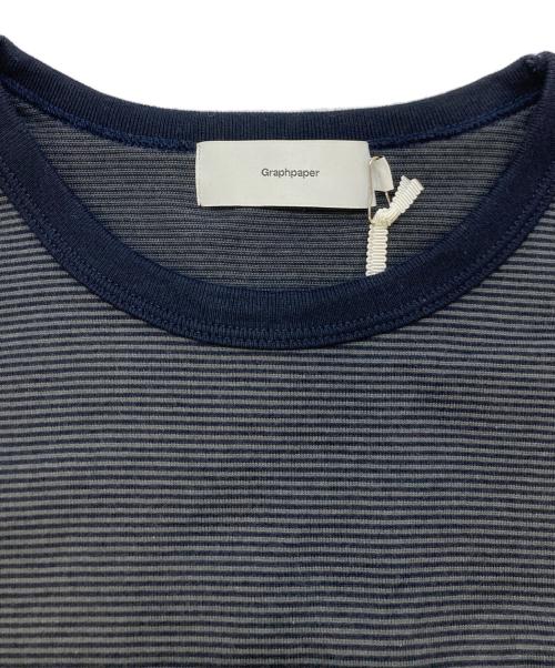 Graphpaper（グラフペーパー）Graphpaper (グラフペーパー) Narrow Border S/S Tee ネイビー×グレー サイズ:SIZE2 未使用品の古着・服飾アイテム