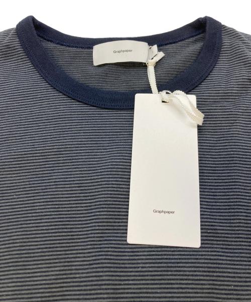 Graphpaper（グラフペーパー）Graphpaper (グラフペーパー) Narrow Border S/S Tee ネイビー×グレー サイズ:SIZE2 未使用品の古着・服飾アイテム