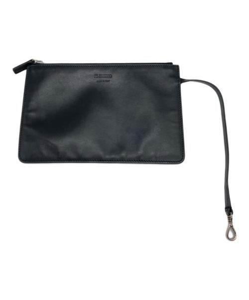 JIL SANDER（ジルサンダー）JIL SANDER (ジルサンダー) BELT HOBO キャンバスショルダーバッグ ブラック×ベージュの古着・服飾アイテム