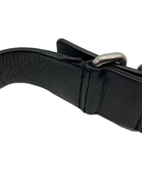 JIL SANDER（ジルサンダー）JIL SANDER (ジルサンダー) BELT HOBO キャンバスショルダーバッグ ブラック×ベージュの古着・服飾アイテム