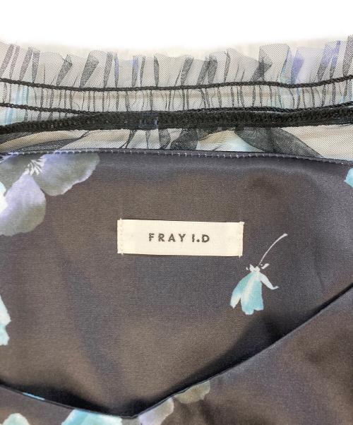 FRAY ID（フレイ アイディー）FRAY ID (フレイ アイディー) シアーフラワープリーツワンピース ブラック サイズ:SIZE1の古着・服飾アイテム
