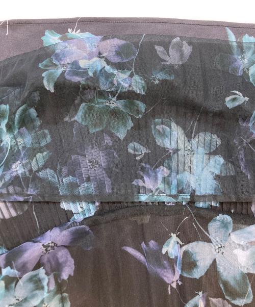 FRAY ID（フレイ アイディー）FRAY ID (フレイ アイディー) シアーフラワープリーツワンピース ブラック サイズ:SIZE1の古着・服飾アイテム