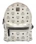 MCM（エムシーエム）の古着「サイドスタッズヴィセトスバックパック」｜ホワイト