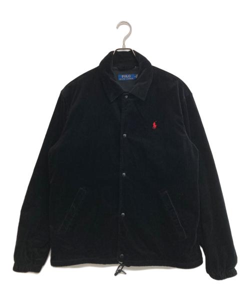 POLO RALPH LAUREN（ポロ・ラルフローレン）POLO RALPH LAUREN (ポロ・ラルフローレン) コーデュロイコーチジャケット ブラック サイズ:SIZE Mの古着・服飾アイテム