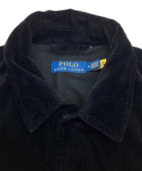 POLO RALPH LAUREN（ポロ・ラルフローレン）POLO RALPH LAUREN (ポロ・ラルフローレン) コーデュロイコーチジャケット ブラック サイズ:SIZE Mの古着・服飾アイテム
