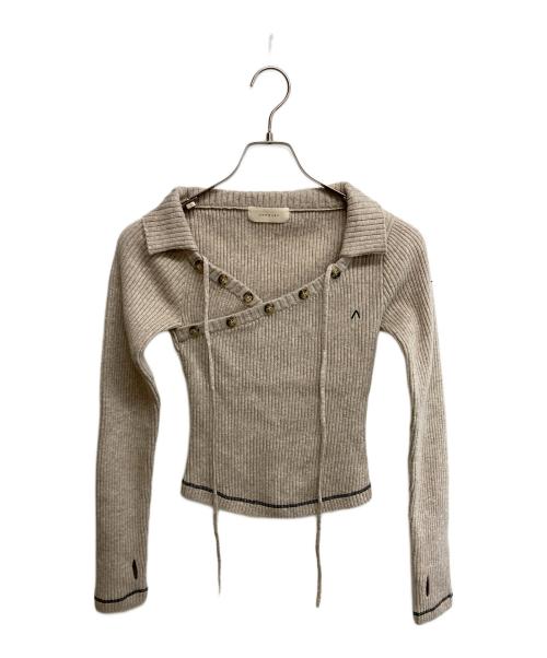 ANDMARY（アンドマリー）ANDMARY (アンドマリー) Anita button knit tops ベージュ サイズ:Freeの古着・服飾アイテム