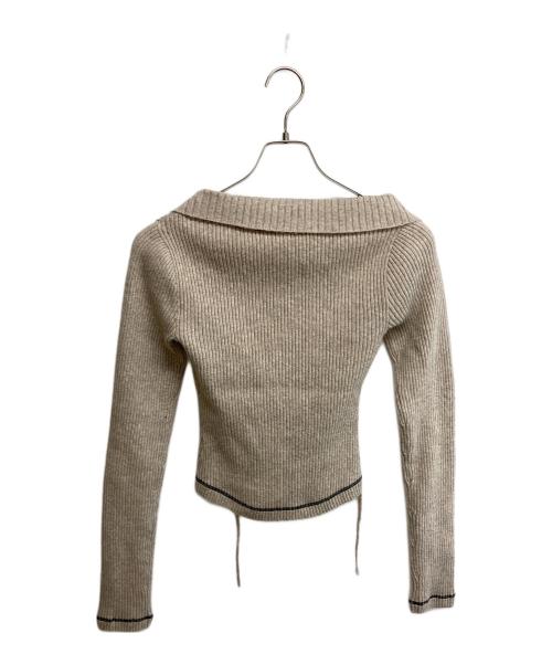 ANDMARY（アンドマリー）ANDMARY (アンドマリー) Anita button knit tops ベージュ サイズ:Freeの古着・服飾アイテム