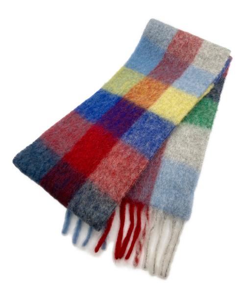Acne studios（アクネ ストゥディオス）ACNE STUDIOS (アクネ ストゥディオス) モヘアチェックスカーフ マルチカラー サイズ:250×28の古着・服飾アイテム