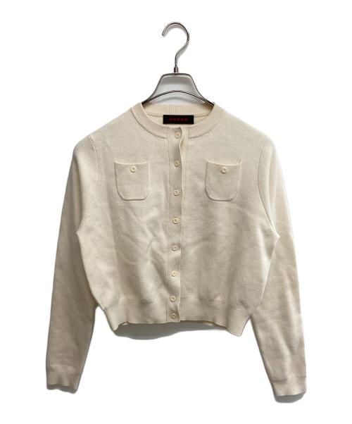 CABAN（キャバン）CABAN (キャバン) コットンカシミヤ クルーネックカーディガン アイボリー サイズ:SIZE XSの古着・服飾アイテム