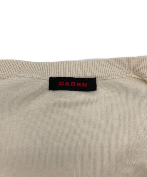 CABAN（キャバン）CABAN (キャバン) コットンカシミヤ クルーネックカーディガン アイボリー サイズ:SIZE XSの古着・服飾アイテム