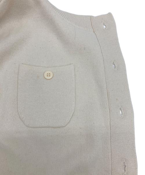 CABAN（キャバン）CABAN (キャバン) コットンカシミヤ クルーネックカーディガン アイボリー サイズ:SIZE XSの古着・服飾アイテム