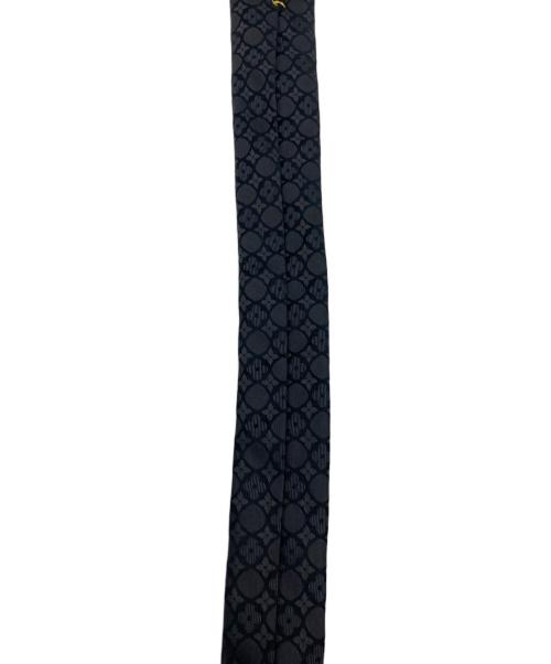 LOUIS VUITTON（ルイ ヴィトン）LOUIS VUITTON (ルイ ヴィトン) シルクネクタイ ブラック サイズ:実寸サイズをご参照下さい。の古着・服飾アイテム
