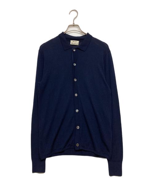 Acne studios（アクネ ストゥディオズ）Acne studios (アクネ ストゥディオズ) Clissold merino-wool polo sweater ネイビー サイズ:SIZE XSの古着・服飾アイテム