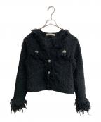 PRANK PROJECTプランクプロジェクト）の古着「Fringe Jacquard Cardigan」｜ブラック