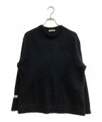 UNDERCOVERアンダーカバー）の古着「ウールナイロン混モヘアダメージニット」｜ブラック
