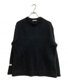 UNDERCOVER（アンダーカバー）の古着「ウールナイロン混モヘアダメージニット」｜ブラック