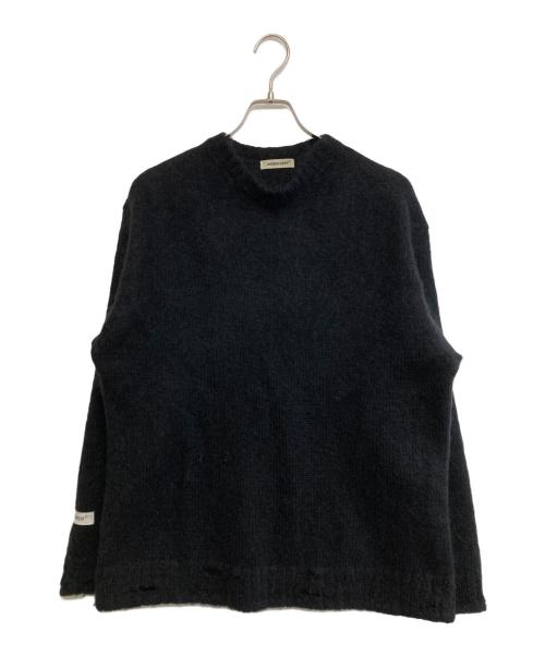 UNDERCOVER（アンダーカバー）UNDERCOVER (アンダーカバー) ウールナイロン混モヘアダメージニット ブラック サイズ:SIZE 3の古着・服飾アイテム