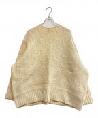 th productsティーエイチプロダクツ）の古着「ハンティングオーバーサイズドニット」｜アイボリー